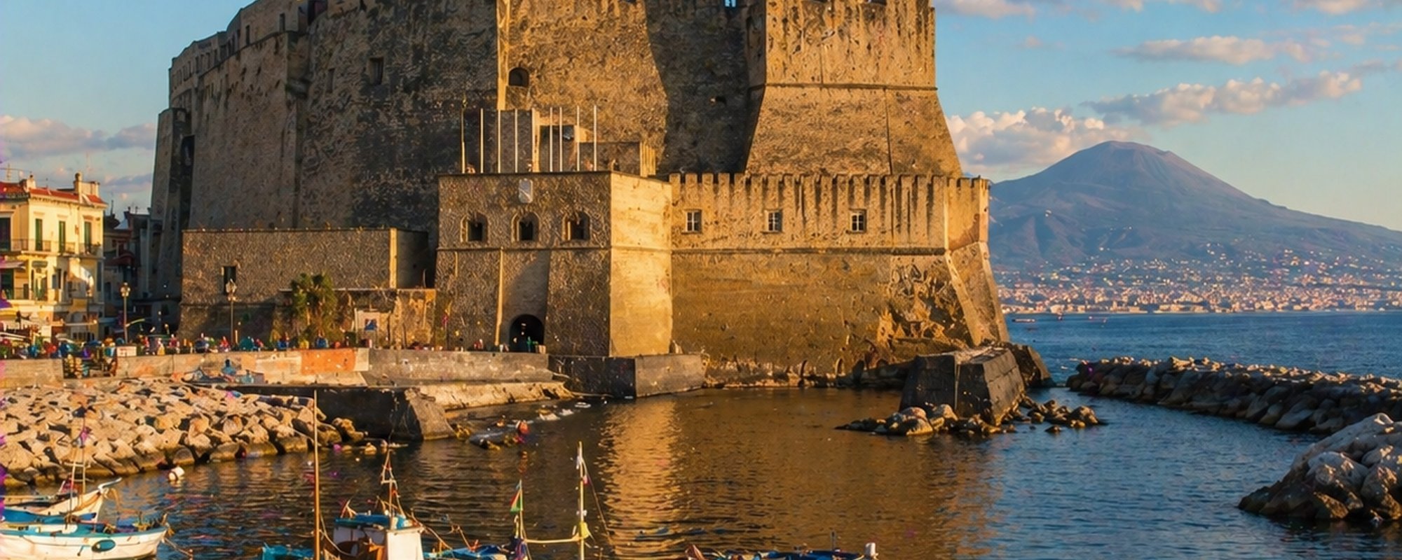 Neapolio panorama su Vezuvijaus ugnikalniu
